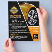 Auto Wiel, Auto Dealership Adverteren Flyer (Hand)