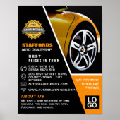 Auto Wiel, Auto Dealership Adverteren Poster (Voorkant)