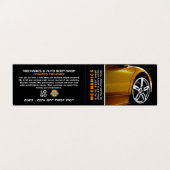 Auto wiel, Auto monteur & reparaties, gedetailleer Visitekaartje (Buitenkant ongevouwen)