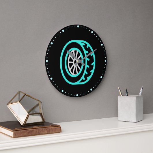 Auto wiel Neon Large Clock Grote Klok (Kantoor)