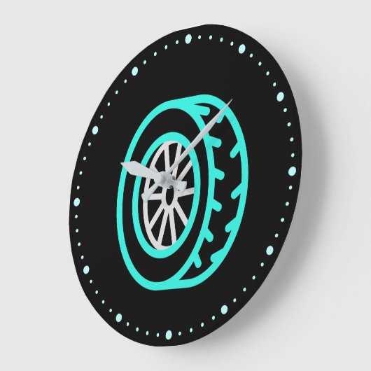 Auto wiel Neon Large Clock Grote Klok (Hoek)