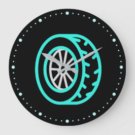 Auto wiel Neon Large Clock Grote Klok