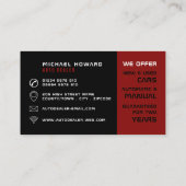 Auto Wiel Ontwerp, Auto Dealer Visitekaartje (Achterkant)