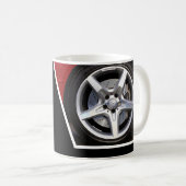 Auto Wiel Ontwerp, Auto Dealership Adverteren Koffiemok (Voorkant rechts)