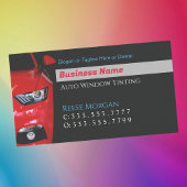 Auto Window Tinting, rode auto, QR-code genereren Visitekaartje