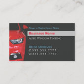 Auto Window Tinting, rode auto, QR-code genereren Visitekaartje (Voorkant)