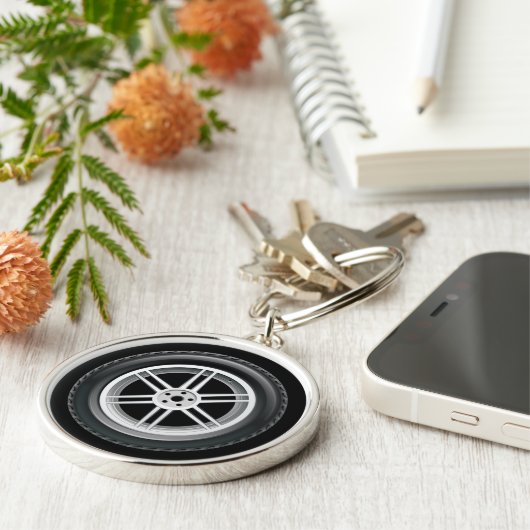 Auto WInter-banden en wielSleutelhanger Sleutelhanger (Zijkant)