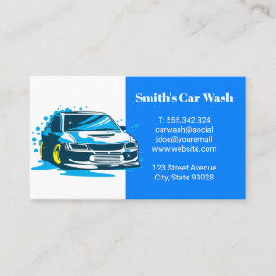 Auto wordt schoongemaakt   Wassen Visitekaartje