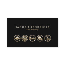 Auto Workshop Gouden Iconen BusinessCard