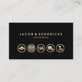 Auto Workshop Gouden Iconen BusinessCard Visitekaartje