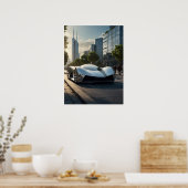 Auto Wow! Futuristische auto 03 Poster (Keuken)