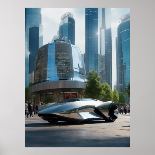 Auto Wow! Futuristische auto Poster (Voorkant)