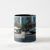 Auto Wow! Toekomstige auto Tweekleurige Koffiemok (Center)