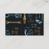 Auto Wrecker, Parts Recycler Black Classic Custom Visitekaartje (Achterkant)