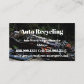 Auto Wrecker, Parts Recycler Black Classic Custom Visitekaartje (Voorkant)