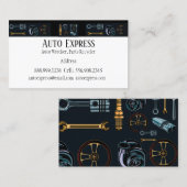 Auto Wrecker, Parts Recycler Black Classic Custom Visitekaartje (Voorkant / Achterkant)