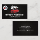 Auto Zuigers | Auto Reparatie Logo Visitekaartje (Voorkant / Achterkant)