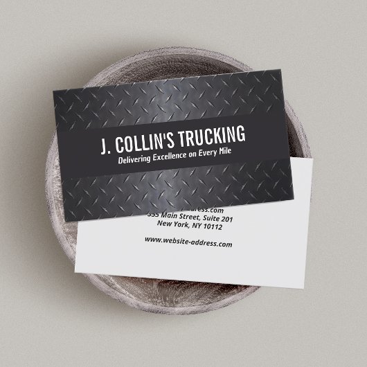 Auto Zwart Diamond Bord Metallic Visitekaartje