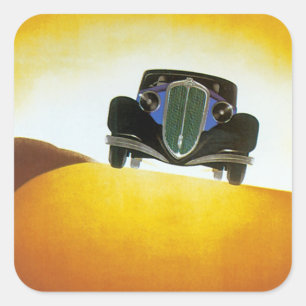Autoadvertentie van Delahaye Vierkante Sticker