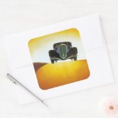 Autoadvertentie van Delahaye Vierkante Sticker (Envelop)