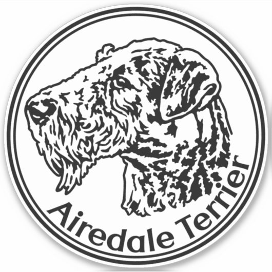Autoaufkleber Airedale Terrier Sticker (Voorkant)