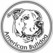 Autoaufkleber American Bulldog Sticker (Voorkant)
