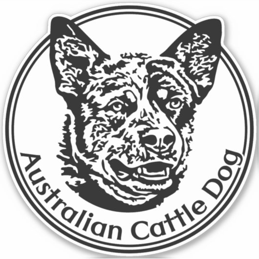 Autoaufkleber Cattle Dog Sticker (Voorkant)