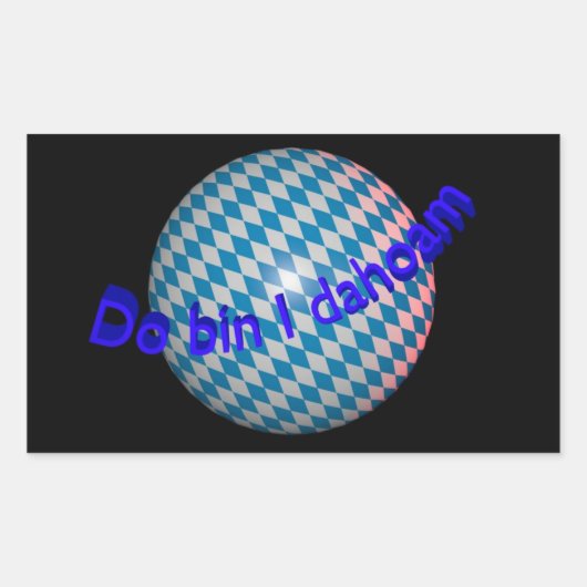 Autoaufkleber "Do bin I dahoam" Rechthoekige Sticker (Voorkant)