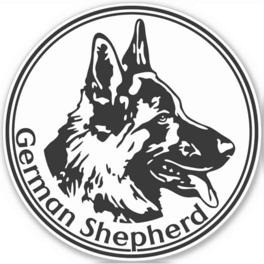 Autoaufkleber German Shepherd Sticker (Voorkant)