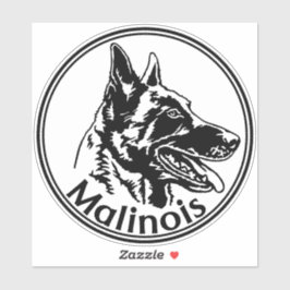 Autoaufkleber Malinois klassisch rund  Sticker