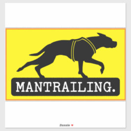 Autoaufkleber Mantrailing Typewriter Sticker