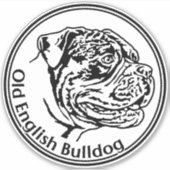 Autoaufkleber Old English Bulldog  Sticker (Voorkant)