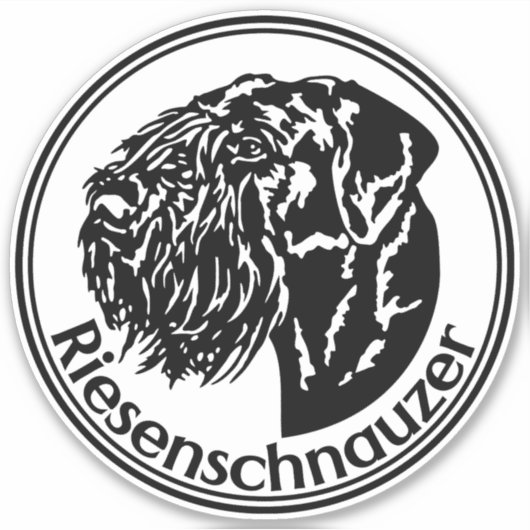 Autoaufkleber Riesenschnauzer Sticker (Voorkant)