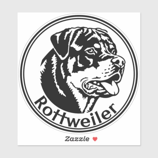 Autoaufkleber Rottweiler rund Sticker (Vel)