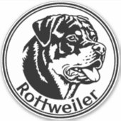 Autoaufkleber Rottweiler rund Sticker (Voorkant)