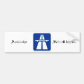 Autobahn Bumpersticker (Voorkant)