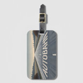 Autobahn Infinite Road Perspective Art Bagagelabel (Voorkant (verticaal))