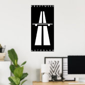 Autobahn Kraftwerk Geïnspireerd Poster (Thuiskantoor)