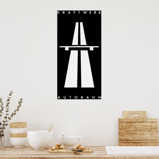 Autobahn Kraftwerk Geïnspireerd Poster (Keuken)