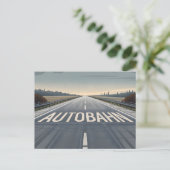 Autobahn Oneindig Weg Perspectief Kunst Briefkaart (Staand voorkant)