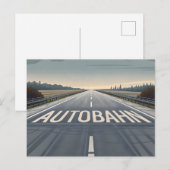 Autobahn Oneindig Weg Perspectief Kunst Briefkaart (Voorkant / Achterkant)