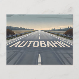 Autobahn Oneindig Weg Perspectief Kunst Briefkaart