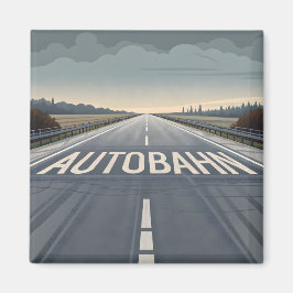 Autobahn Oneindig Weg Perspectief Kunst Magneet