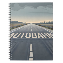 Autobahn Oneindig Weg Perspectief Kunst Notitieboek