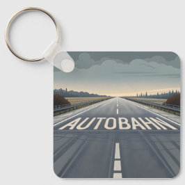 Autobahn Oneindig Weg Perspectief Kunst Sleutelhanger