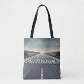 Autobahn Oneindig Weg Perspectief Kunst Tote Bag (Voorkant)