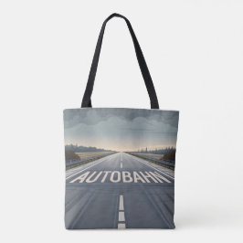 Autobahn Oneindig Weg Perspectief Kunst Tote Bag