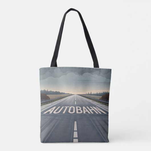 Autobahn Oneindig Weg Perspectief Kunst Tote Bag (Achterkant)