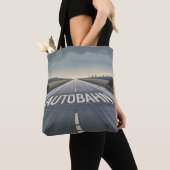 Autobahn Oneindig Weg Perspectief Kunst Tote Bag (Dichtbij)