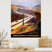 Autobahn rijkswegen, Duitsland. Poster (Keuken)